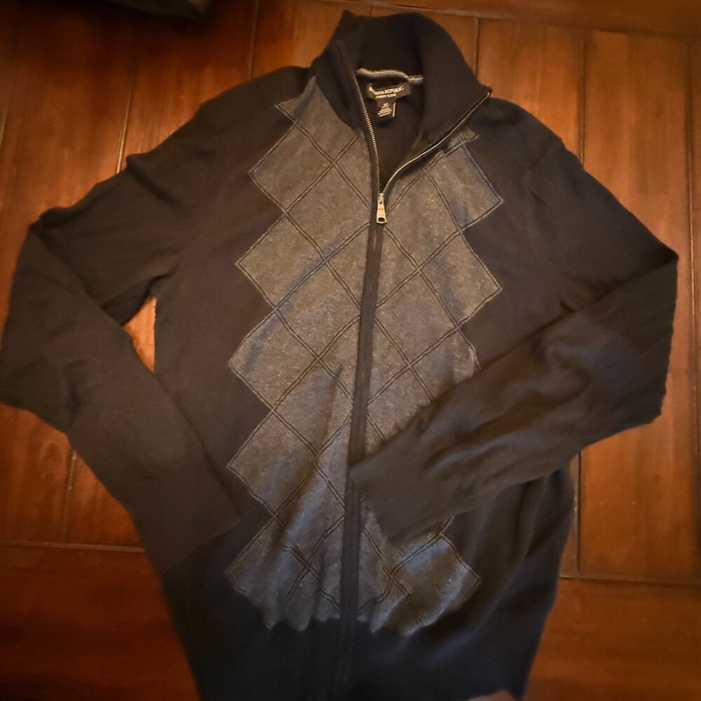 Banana Republic Luxury Blend Lightweight Full-zip Sweater, Men's Medium